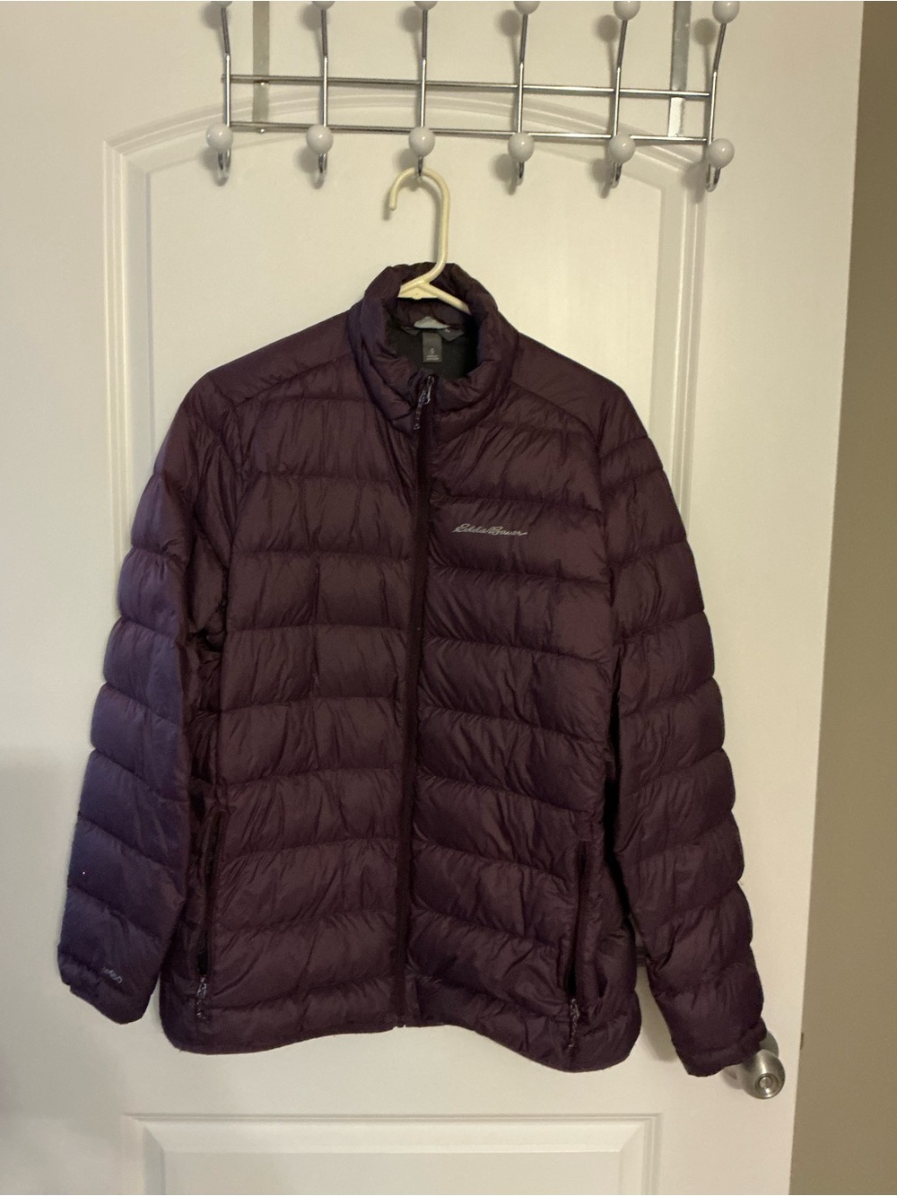 Eddie Bauer Mens Down Puffer Jacket - Plum Size Medium